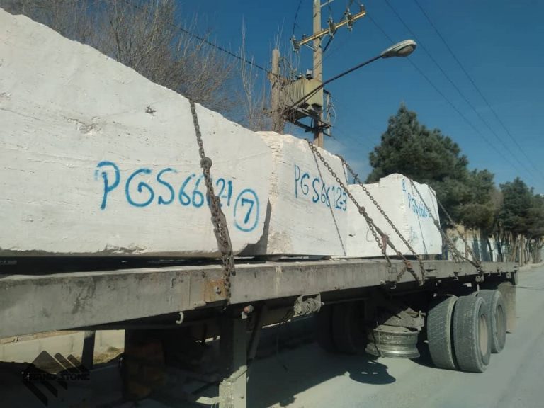 white Travertine block-Export to India